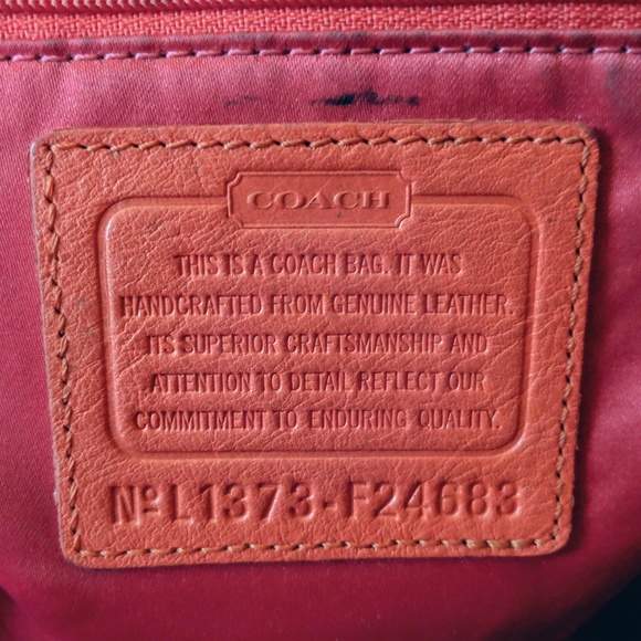 Coach Bright Coral Tote - Picture 3 of 4